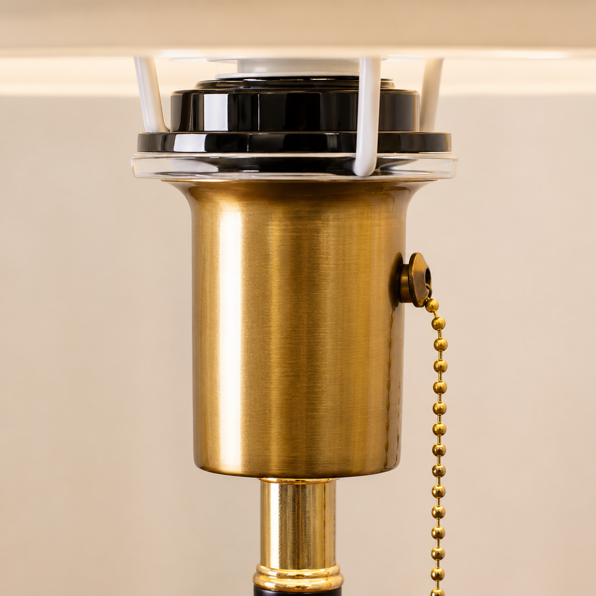 Etta Bedside Table Lamp pull-chain and stem connection