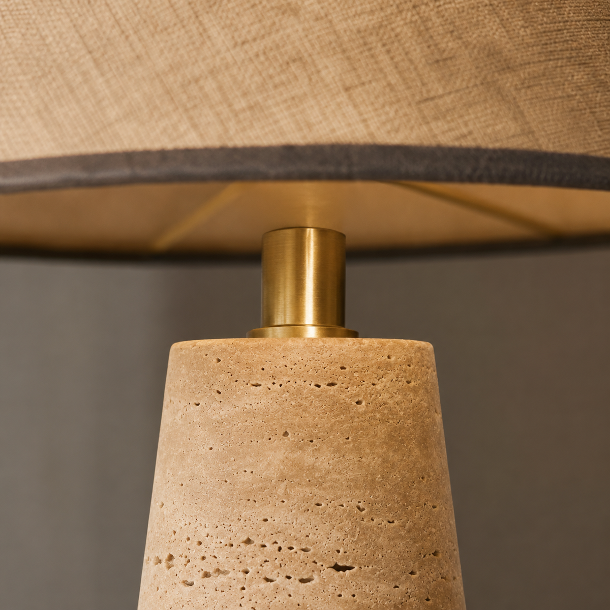 Jolie Bedside Table Lamp shade and support connection detail