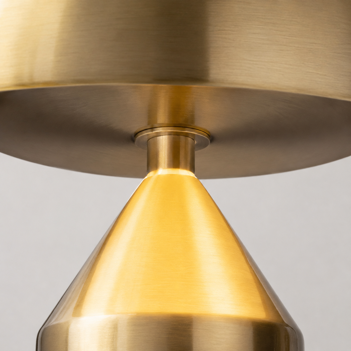 Nora Sculptural Table Lamp shade and support connection detail