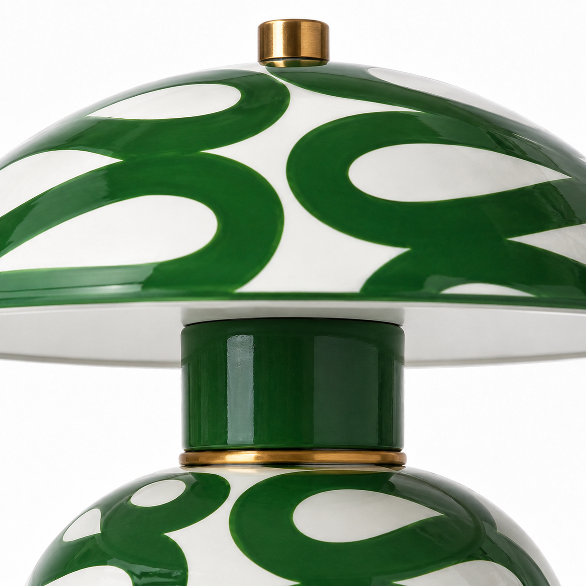 Sylvie Sculptural Table Lamp shade and support connection detail
