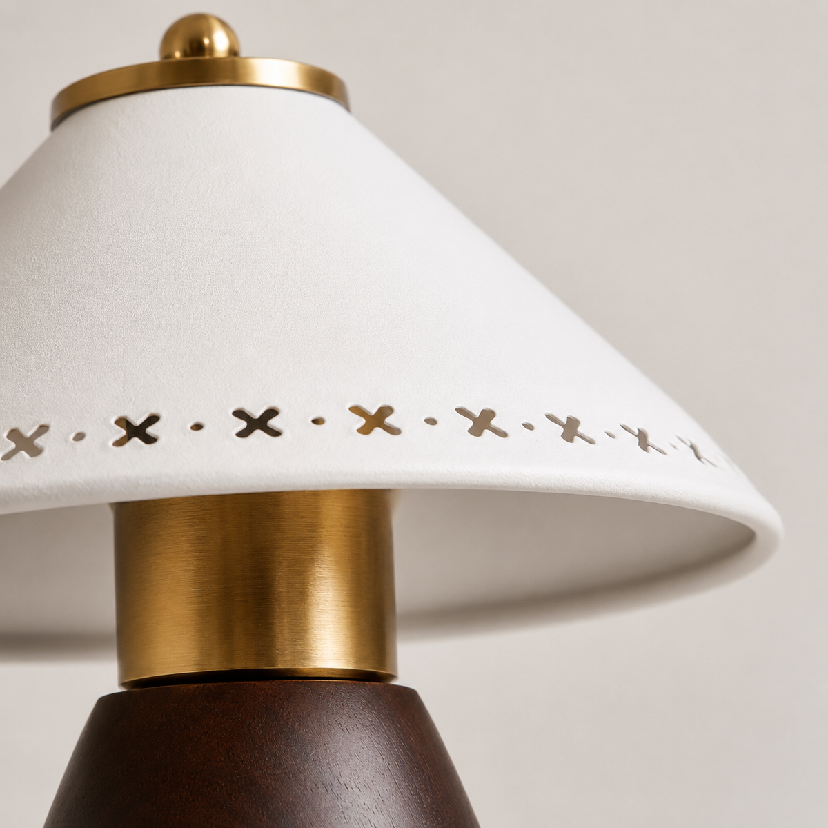 Faye Bedside Table Lamp shade and support connection detail