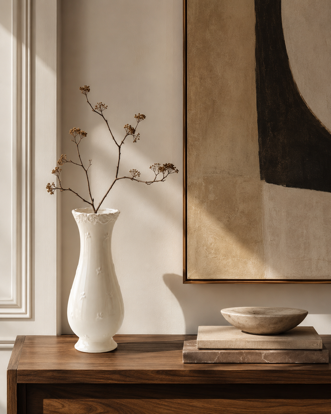 Zara Blossom Vase on a console