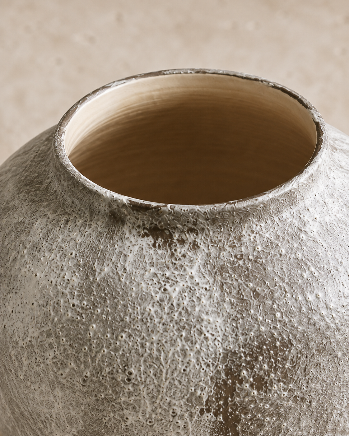 Sora Patina Vase rim and opening detail