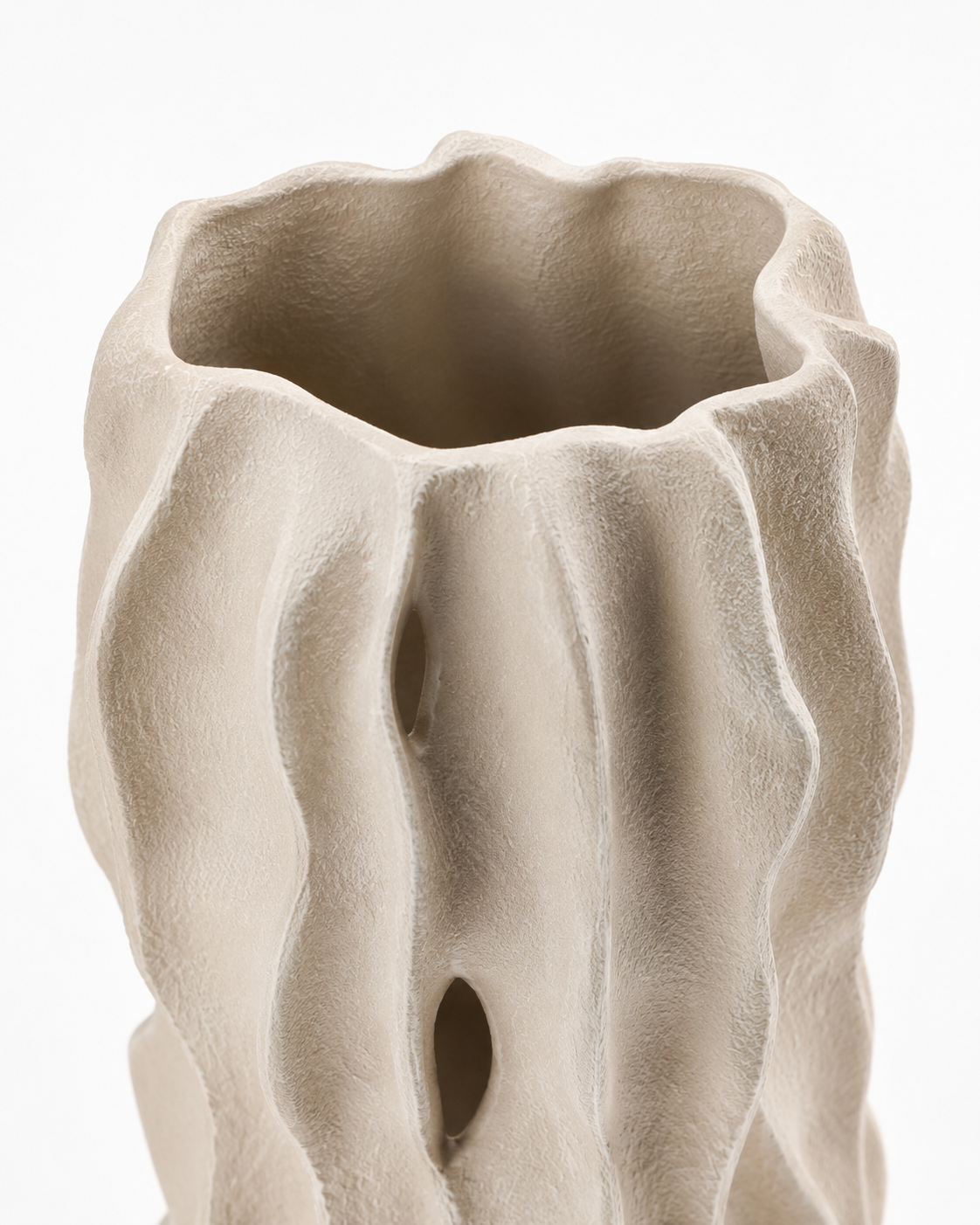 Sora Fold Vase rim and opening detail