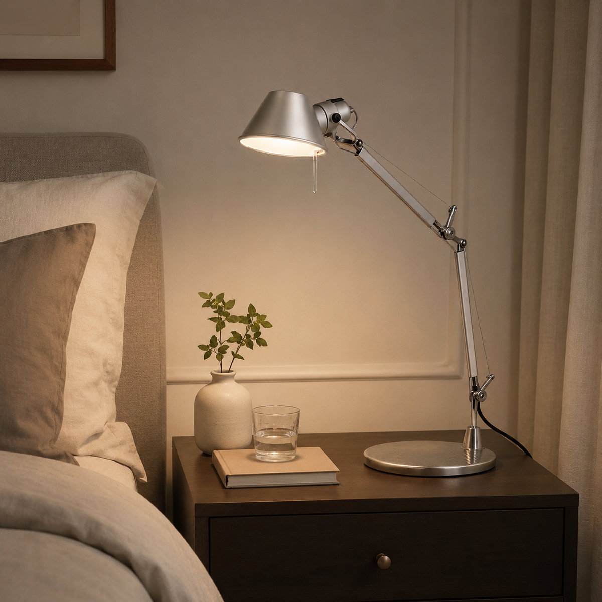 Anais Task Table Lamp on a bedside table