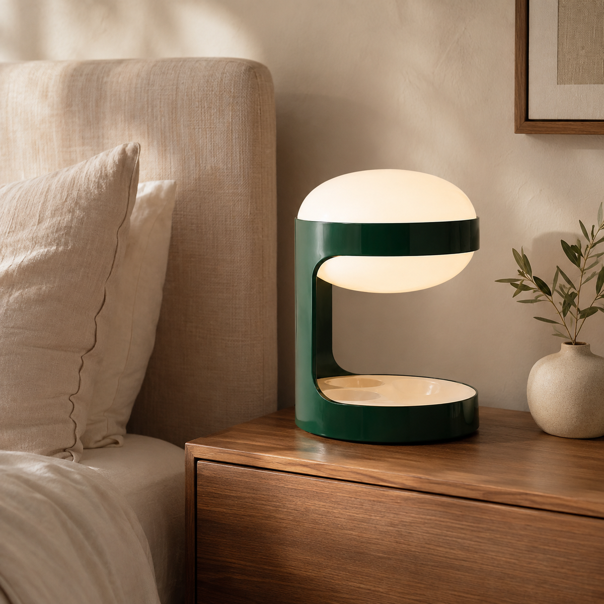 Suri Sculptural Table Lamp on a bedside table