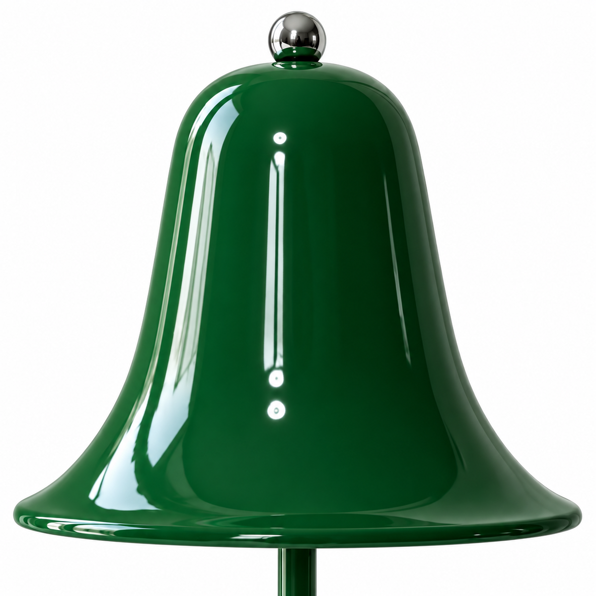 Orin Sculptural Table Lamp glossy green bell-shaped shade