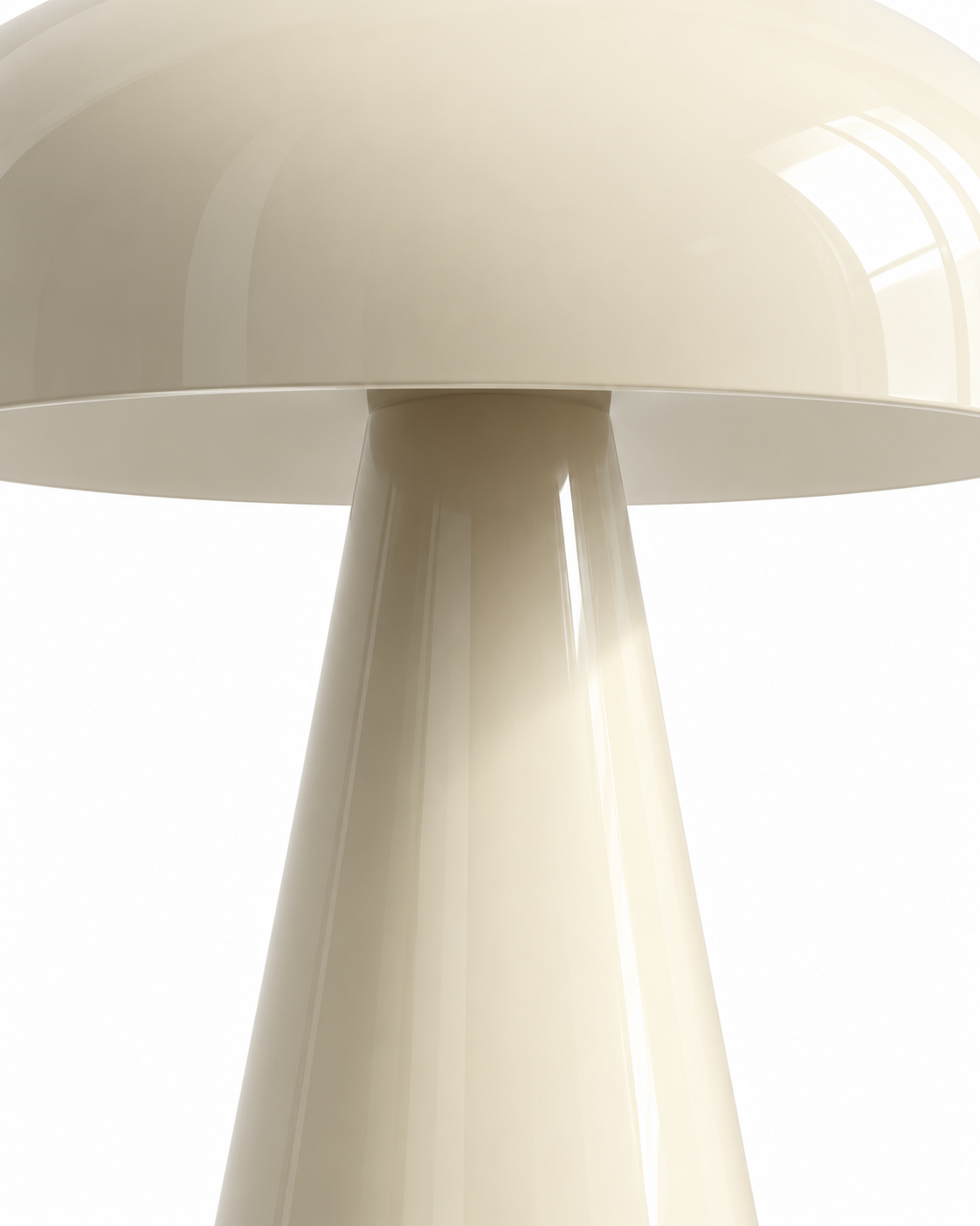 Sora Metal Table Lamp open underside of the dome and tapered support