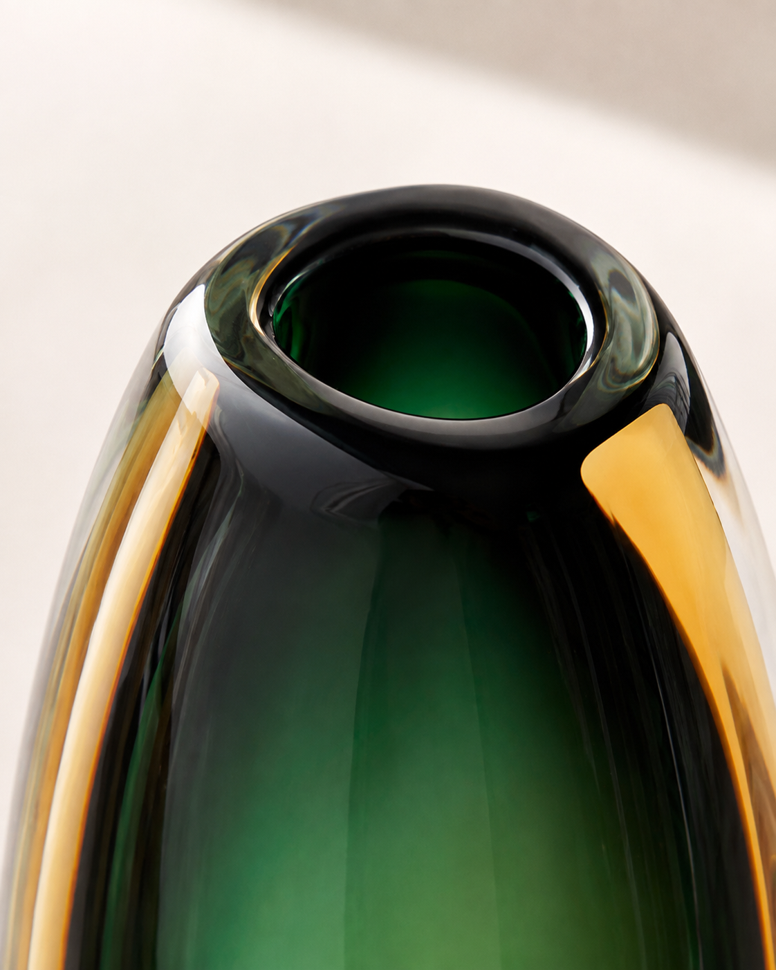 Luna Forest Vase rim and opening detail
