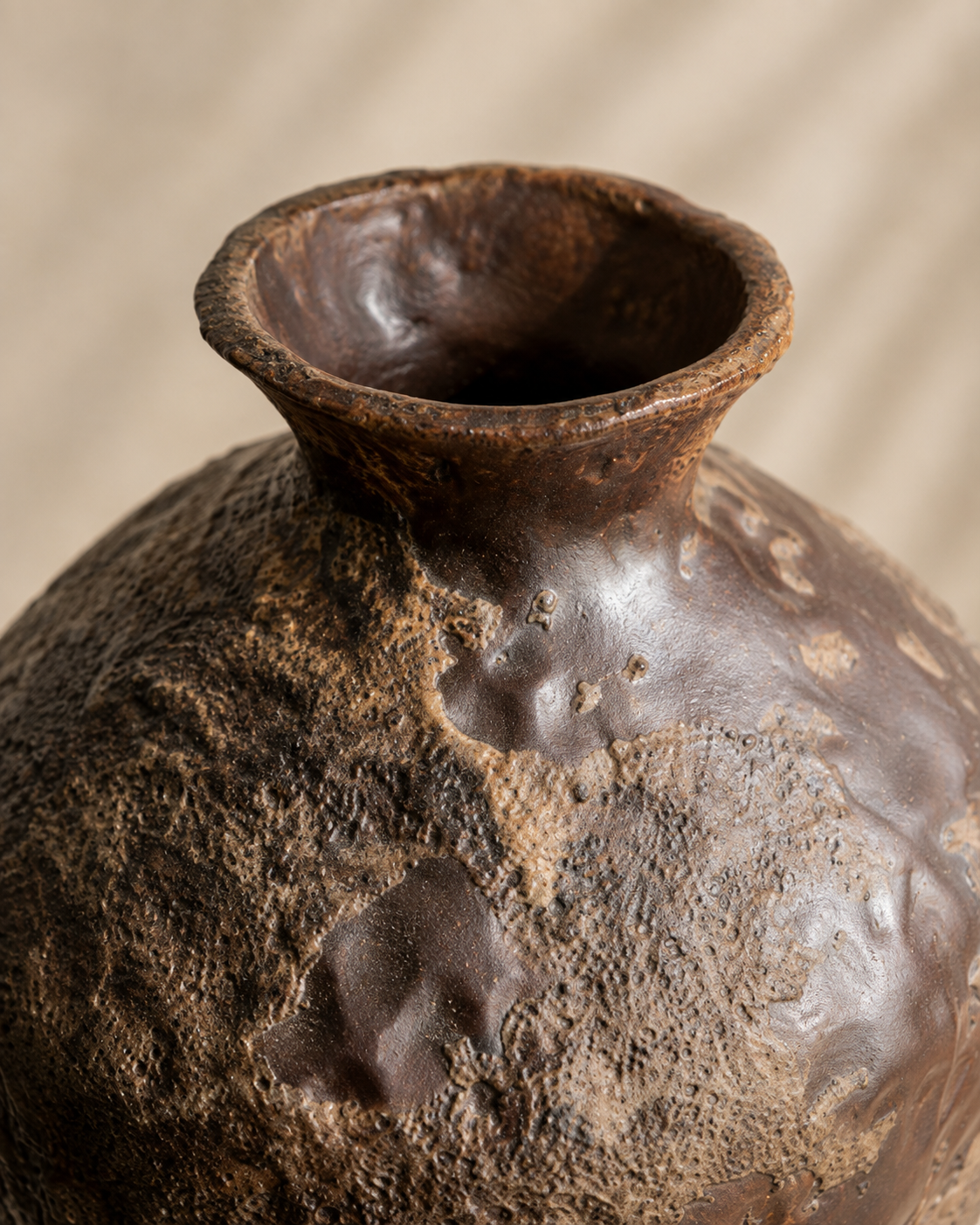 Evia Ember Vase rim and opening detail