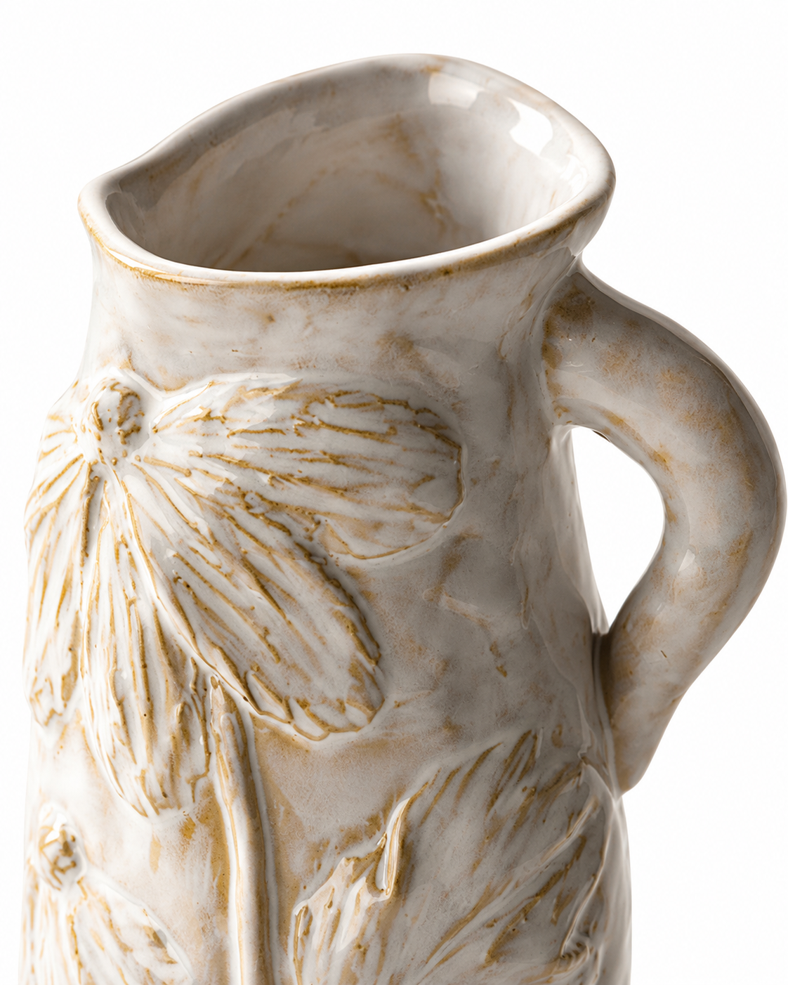 Zara Floral Vase rim and opening detail
