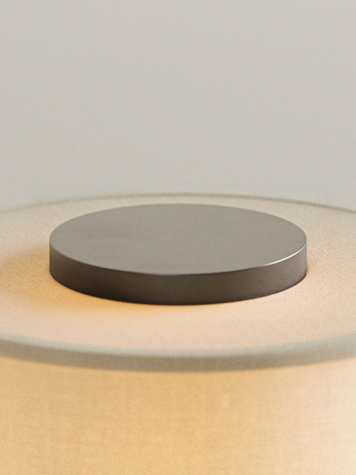 Oriel Bronze Portable Lamp round shade cap detail