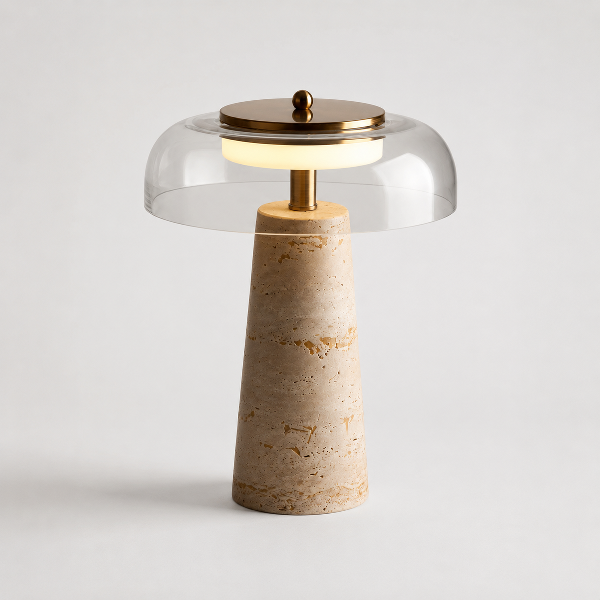 Veda Sculptural Table Lamp full view on a plain background