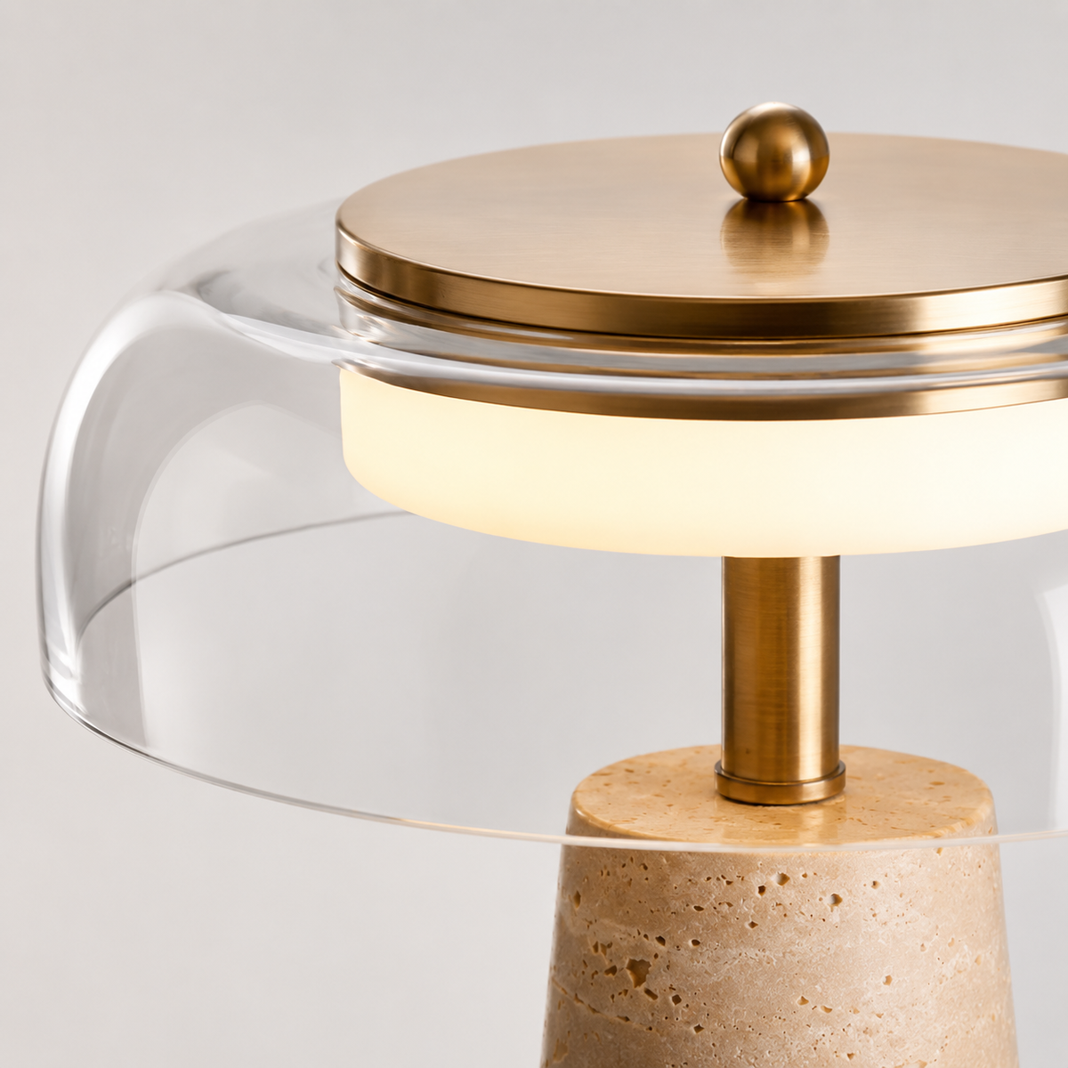Veda Sculptural Table Lamp close-up of the shade surface