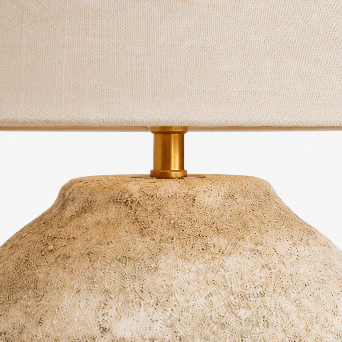 Colette Bedside Table Lamp shade and support connection detail