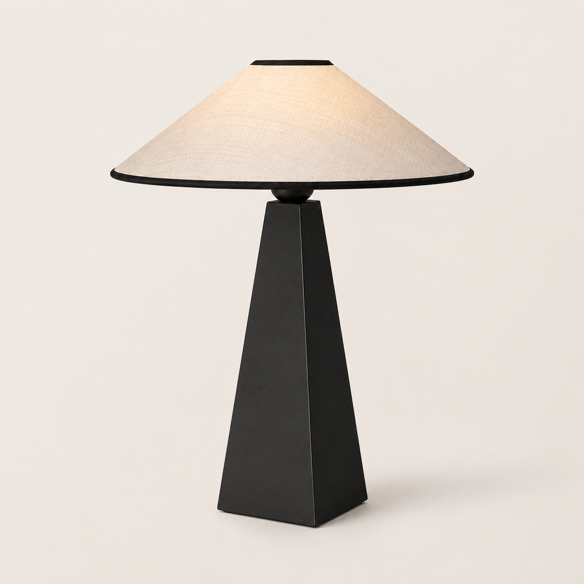 Thea Sculptural Table Lamp full view on a plain background