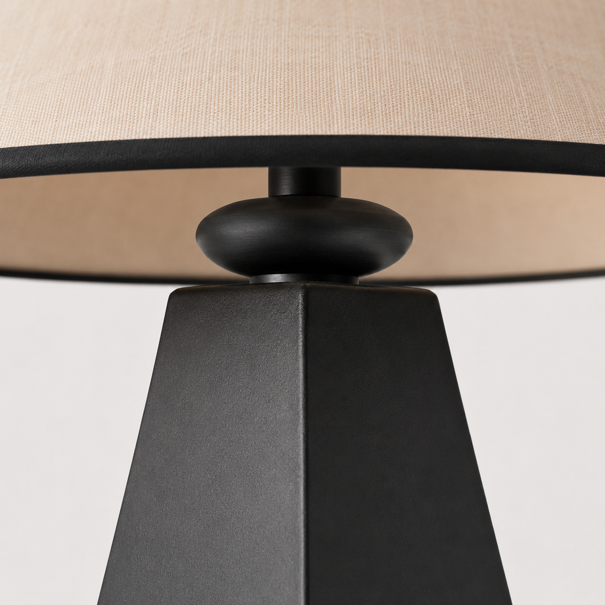 Thea Sculptural Table Lamp shade and support connection detail