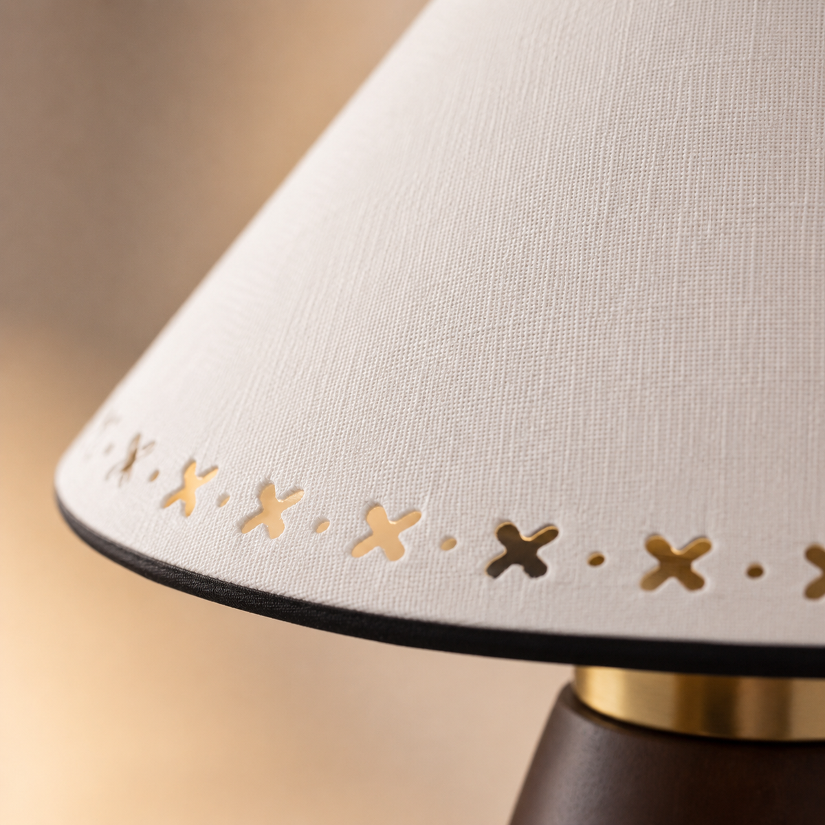 Faye Bedside Table Lamp close-up of the shade surface