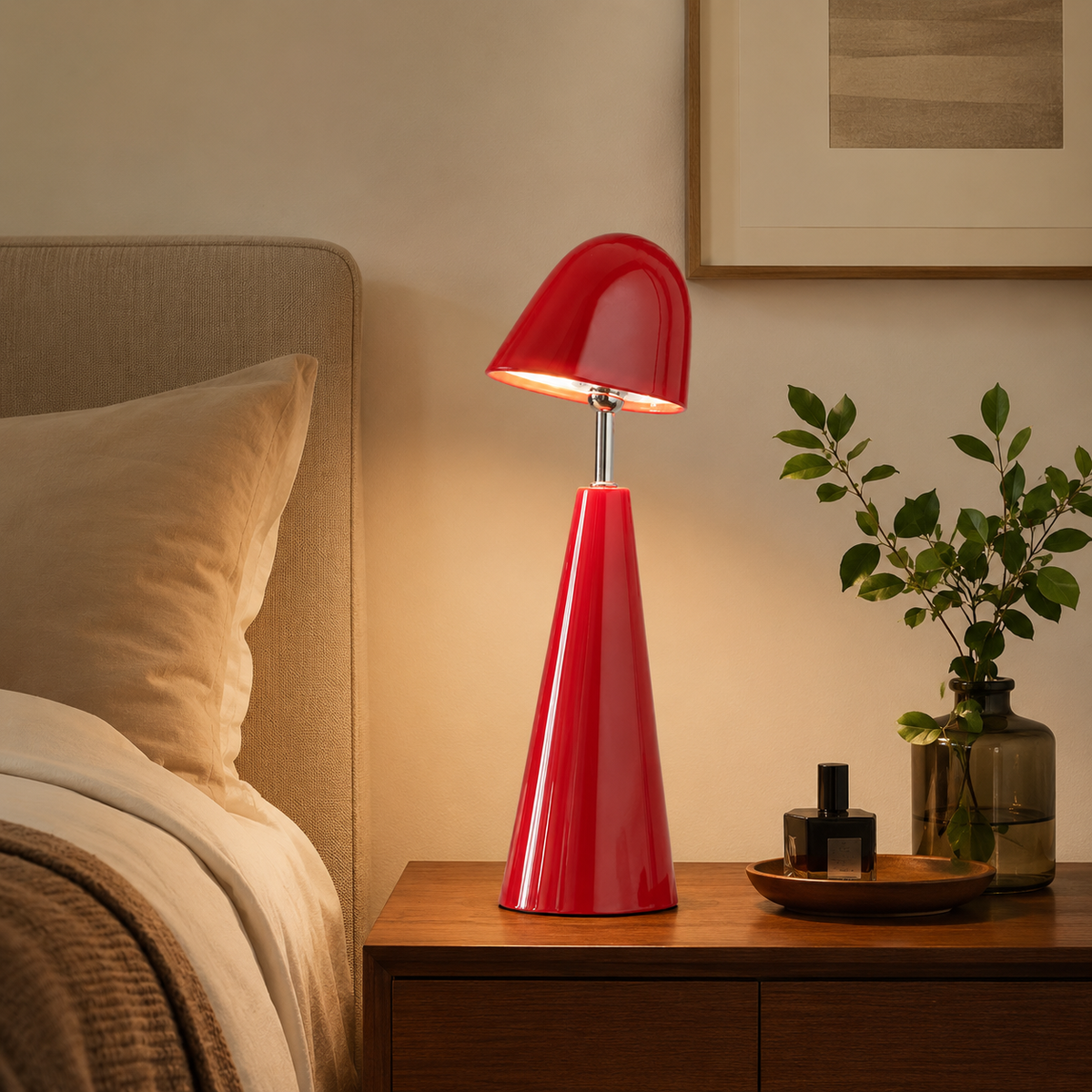 Isolde Sculptural Table Lamp on a bedside table