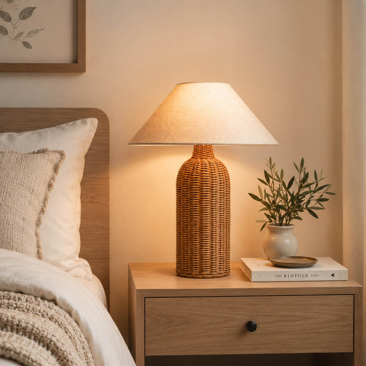 Amelie Bedside Table Lamp on a bedside table