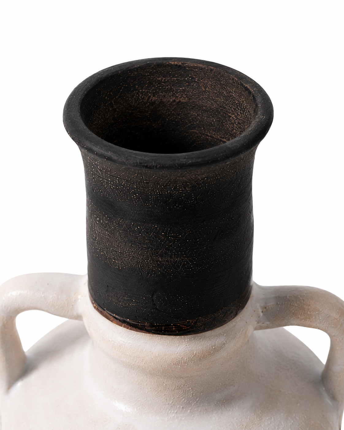 Romy Stripe Vase rim and opening detail