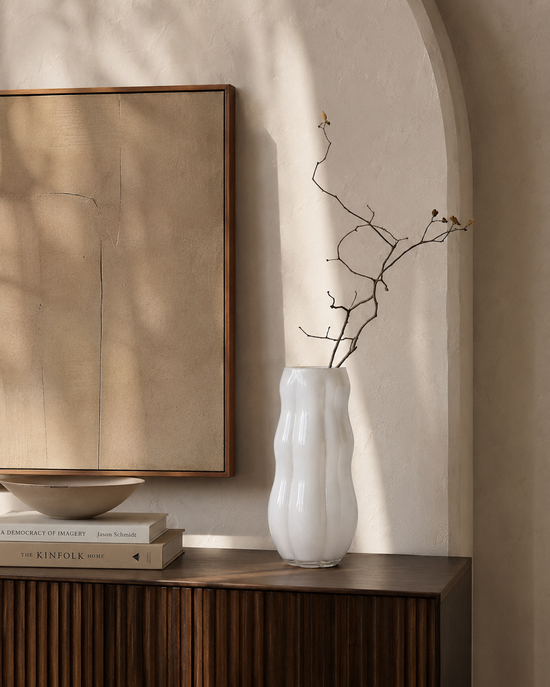 Alea Softline Vase on a console