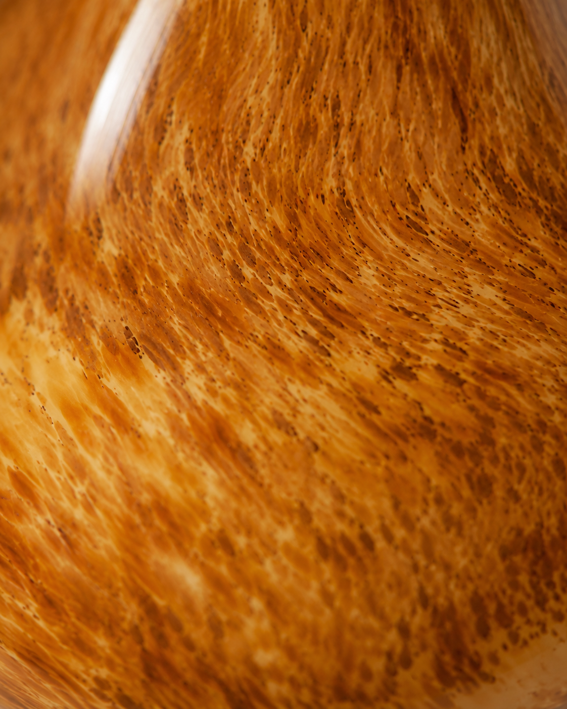 Nela Honey Vase close-up showing glossy, densely mottled appearance