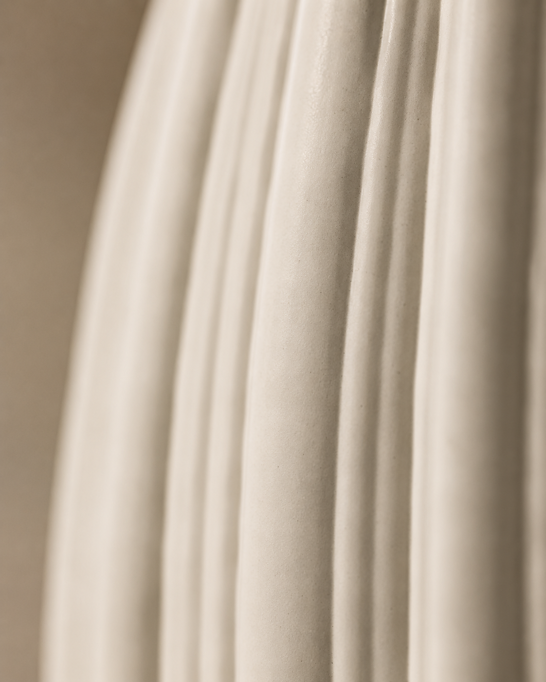 Riva Fluted Vase close-up of the vertical ribs