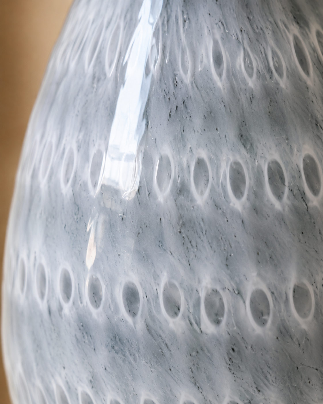 Alea Red-Rim Vase close-up showing flared opening outlined in red
