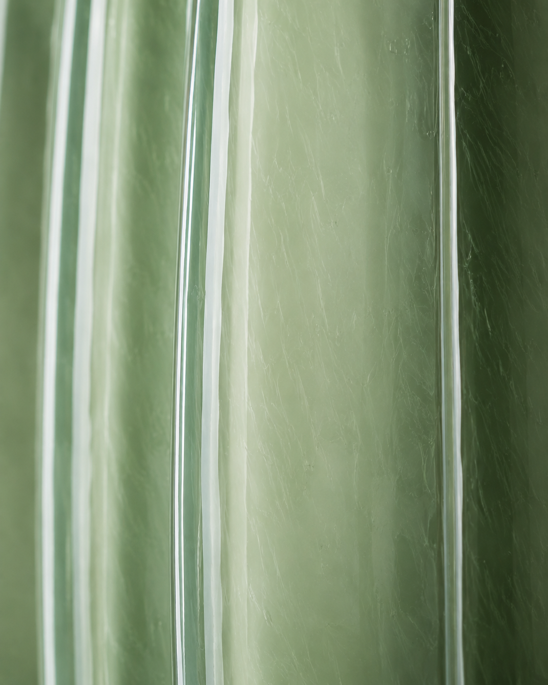 Mina Reed Vase close-up showing deep vertical grooves