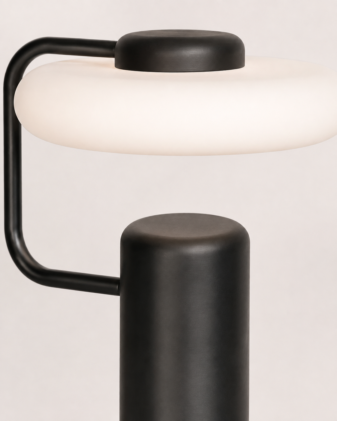 Lisette Sculptural Table Lamp illuminated circular diffuser