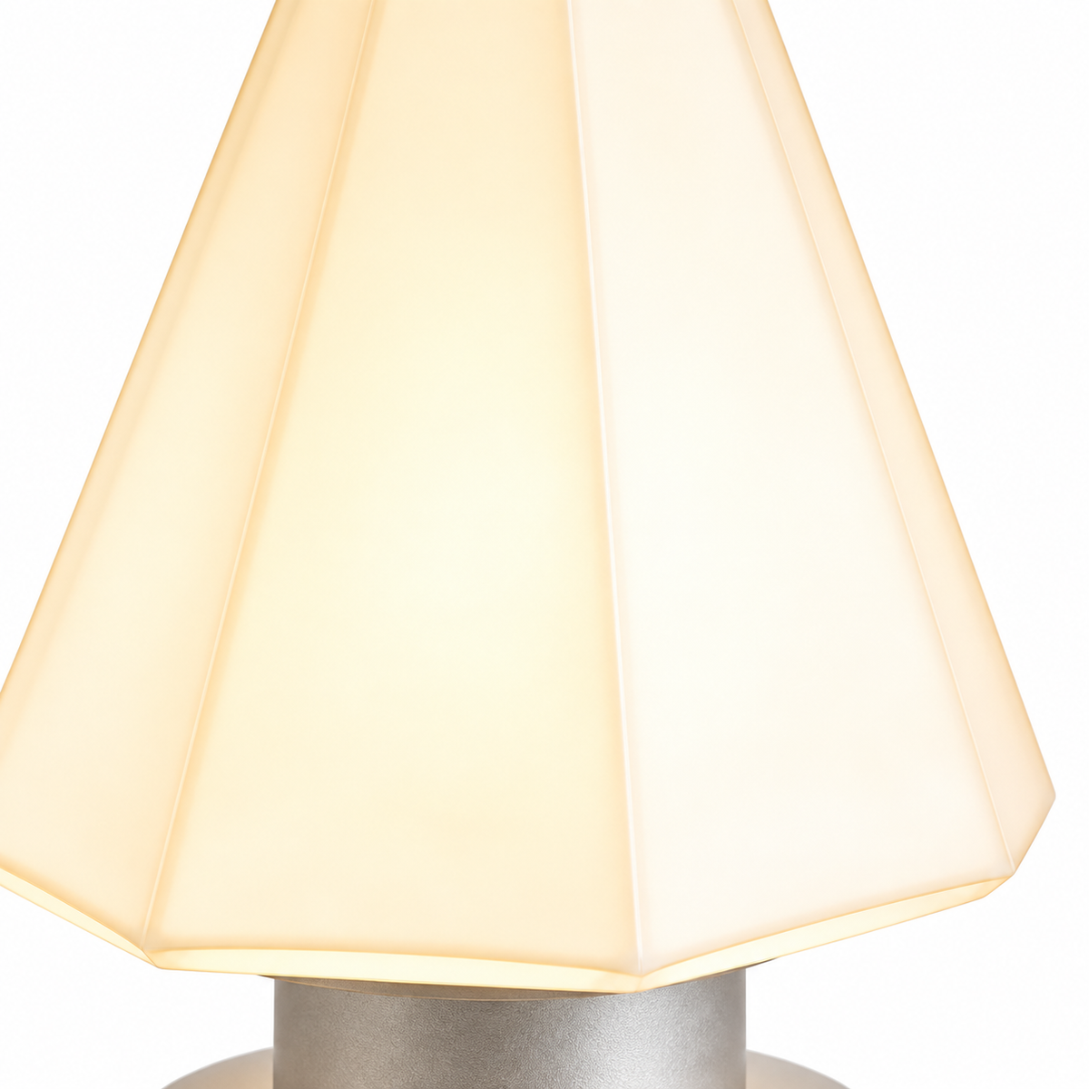Vale Metal Table Lamp glowing tapered shade panels