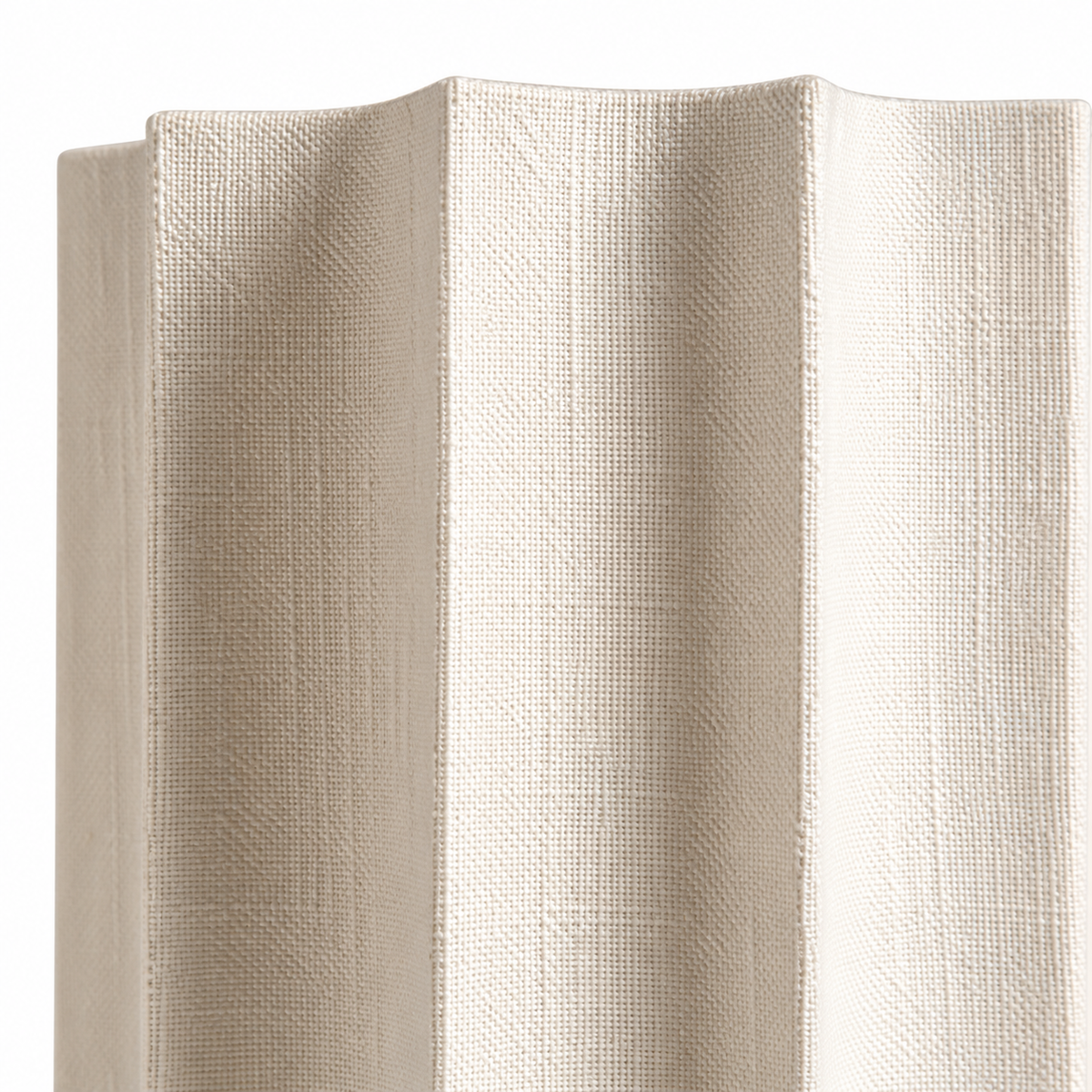 Selene Stone Table Lamp pleated cream shade detail