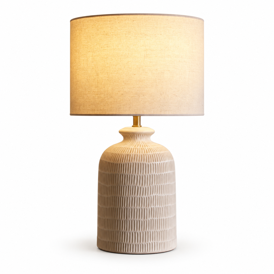 Nila Linen & Stone Table Lamp front view