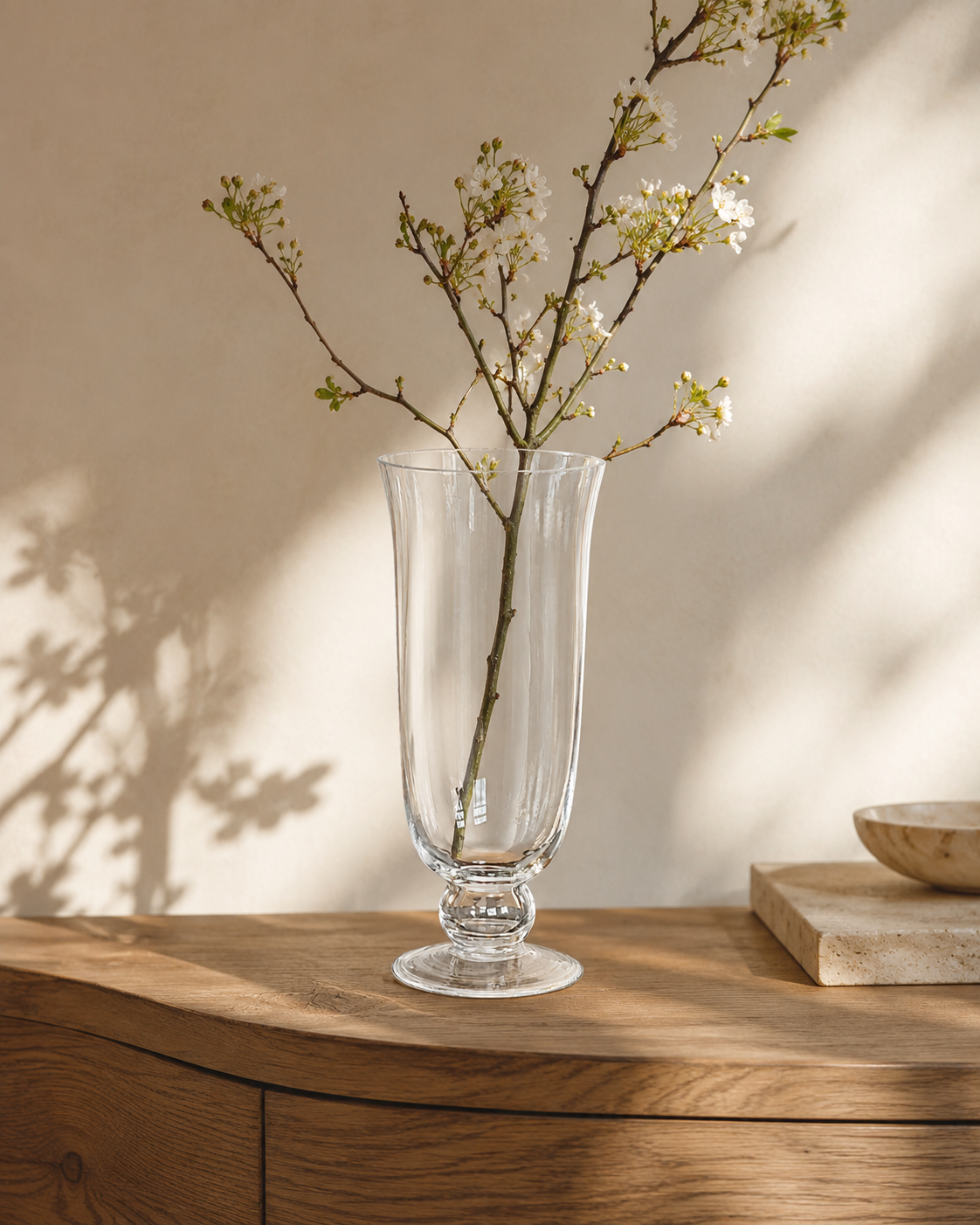 Rina Goblet Vase with stems on a tabletop