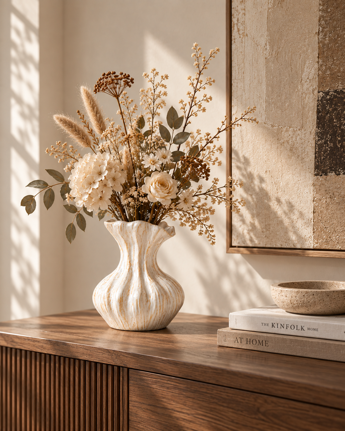 Odea Flare Vase on a console