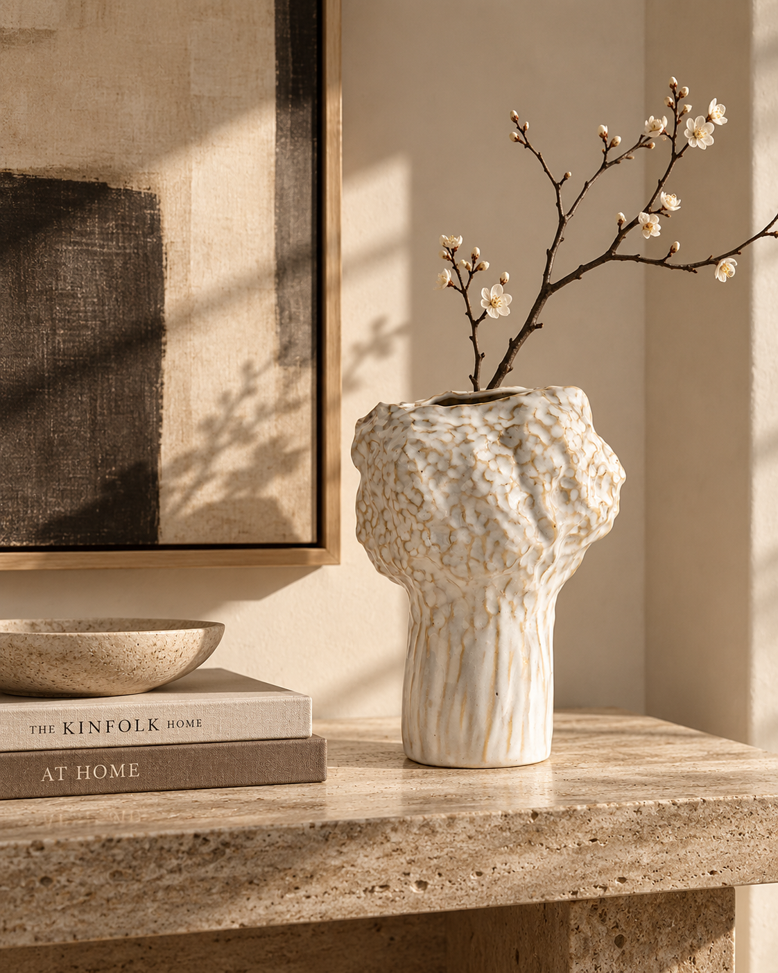 Alea Cluster Vase on a console