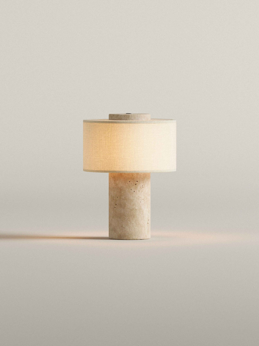 Oriel Travertine Portable Lamp